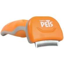 Fancy Pets Deslanador Curvo para Perros CH, Cuchilla Metálica Fina, Ergonómico para Pelo Medio y Largo, Eliminación Suave de Pelo Muerto y Prevención de Nudos, 16 cm(Chico) - Multicolor - Ver 5