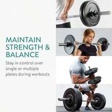 Gym Equipment Olympic Barbell Clamps 50mm - 2 Pack, Quick Magnetic Closure Design for Dumbbells and Weight Bars - Negro/Verde - Ver 7