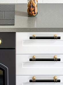 10-Pack Modern Golden Cabinet Handles With Installation Hardware, Polished Metal Drawer Pulls For Cabinets, Dressers, Furniture - Premium Metal Finish Cabinet Hardware - Multicolor - View 7