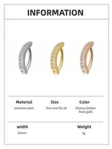 1/2/3pcs Fashionable Sexy Single Row Rhinestone Navel Ring, Women Belly Button Piercing Jewelry