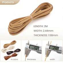 Leather String Suede Cord Leather Cords Rope String For Jewelry Making Necklace Bracelet Art Crafts Beading 4 Colors3mm X 2.2 Yard - 如圖 - 查看 4