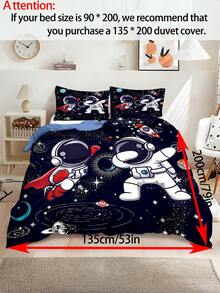 1/3pcs Digital Printing Duvet Cover Set, Made Of Polyester Fabric, Soft And Comfortable, Suitable For All Seasons, Hand/Machine Washable, Suitable For Children, Boys And Girls. You Can Purchase The 50*75cm Pillowcase Separately. If Your Bed Size Is 90*200cm, We Recommend Purchasing The 135*200cm Duvet Cover Set.