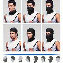 Mũ trùm đầu Balaclava màu sắc rực rỡ, Mũ trùm đầu xe đạp unisex kèm mặt nạ - Họa tiết ngẫu nhiên, Chống gió, chống bụi, chống nắng, che phủ toàn bộ khuôn mặt với lỗ hở cho mắt và miệng, Chất liệu pha trộn Polyester/Spandex, Thích hợp cho các hoạt động thể thao ngoài trời, đạp xe, leo núi, trượt tuyết, Mũ đội đầu bền chắc cho sử dụng ngoài trời ban đêm - Nhiều màu - Xem 8