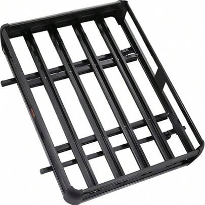 Black Aluminum Roof Rack Basket Tray Luggage Cargo With Bars XL-B| Size: XL| Aluminum