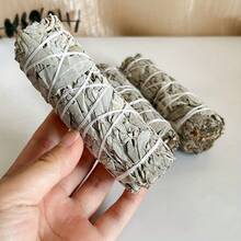 Loose Gemstones-1/3/6pcs 4 Inch Fresh, White Sage Sticks,For House Cleaning, Yoga,Contains Amethyst - Multicolor - View 7