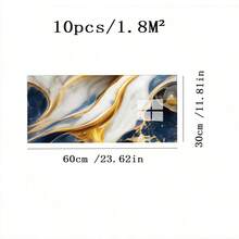 20/50 piezas Cycleader Lujoso Aspecto de Mármol Europeo Pegatinas de Vinilo Autoadhesivas, Fácil de Limpiar, Resistente al Agua y Removible para Decoración de Cocina, Baño y Dormitorio