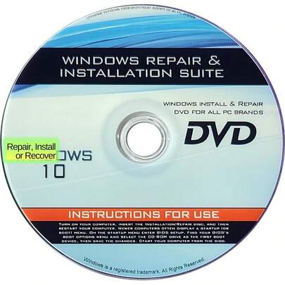 Win 10 Compatible Install & Repair - Home, Pro, Mobile, & Enterprise  32/64bit