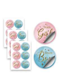Team Boys Or Team Girls,Stickers For Baby Showers, Boys And Girls, Labels For Expectant Mothers, Birthday Party Decorations, Preferences For Decoration, Gender, Pregnant Women, Revealing Stickers, Decorative Bags, Packaging Labels, Stickers - Shape - View 1