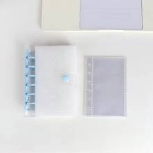 A7 Transparent Loose-Leaf Notebook, Monthly/Dot Grid/Squared/Lined Refillable Diary Notebook, A7 Ring Binder Notebook - Multicolor - View 16