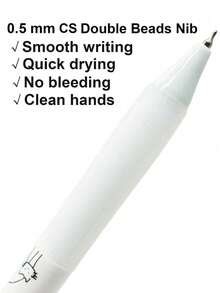 Bộ 4 bút bi hình móng mèo dễ thương, mực đen, đầu bút 0.5mm, thiết kế hai đầu nhanh khô, thích hợp cho học tập, văn phòng và ký tên. - màu đen - Xem 5