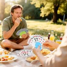 Pinza de póquer de mano pequeña, diseño de múltiples capas adecuado para varios juegos de cartas - Multicolor - Ver 2