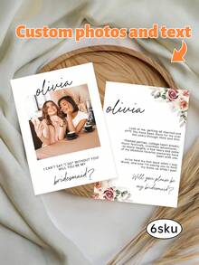 1/3 Personalized Photo Bridesmaid Invitation Card, "Will You Be My Bridesmaid?", Maid Of Honor Card, Wedding Gift, Wedding Souvenir - Multicolor - View 10