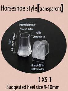 5件/套 高跟鞋保护套，防滑降噪修护套 - 均碼(透明) - 查看 7