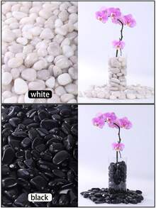 500/1000克彩色装饰鹅卵石，适用于花园和家居装饰，直径2-3厘米，可用于室内植物、花瓶、花盆、水族箱、鱼缸和节日装饰。多种颜色（白色、黑色、黄色、彩色）的鹅卵石，非常适合用作露台、阳台和庭院花园的铺路石，也可用于国庆节装饰。 - 彩色 - 查看 4