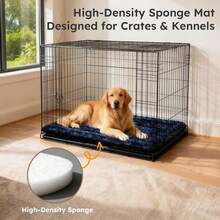 Tapete de cama para perro, reversible de doble cara, suave y esponjosa, cálida y refrescante, lavable aáquina, suministros para jaula y casa, uso en interiores y exteriores, cama de gato - Azul - Ver 5