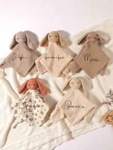 1pc Customized Embroidered Name Baby Face Towel, Handkerchief, Decoration Gift For Boys And Girls ,Travel Organizer - Multicolor - View 5