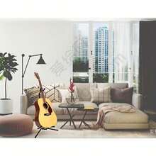 便携式通用单脚吉他架，可折叠单脚架，整架可收纳，实用旅行三脚架，乐器配件，高度可调节，符合人体工程学的手柄和橡胶握把确保稳定性 - 紧凑可折叠设计，方便收纳 - 是音乐家、表演者、录音室设备的理想之选，适用于原声吉他、电吉他、贝斯等。