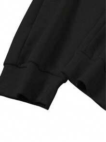 Men's Casual Running Pants, With Adjustable Drawstring, Side Pockets And Logo Patch Design, Suitable For Gym, Jogging, Training And Leisure Occasions - Black - View 5