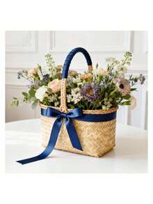 1 Rolo de Fita de Cetim com 4cm de Largura, Adequada para Fazer Laços, Decoração de Bolos, Embalagem - Azul Royal - Visão 5