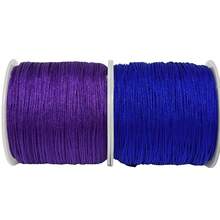 180 Metros-hilo Chino Para Pulseras 0.8mm- 2 Carretes Diy - morado-rey - Ver 2