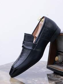 Giày lười nam, thích hợp cho mùa xuân/hè, phong cách công sở thường ngày, kiểu Anh, phong cách hộp đêm, thoải mái, sang trọng, phù hợp cho các dịp trang trọng, tiệc tùng. - màu đen - Xem 3