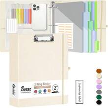 Carpeta organizadora de 3 anillos de 2.54, con portapapeles, 5 separadores con bolsillo, carpeta plástica, 18 etiquetas para divisores y porta bolígrafo (diseño Black Weeds, tamaño carta) - 01-Leopardo - Ver 9