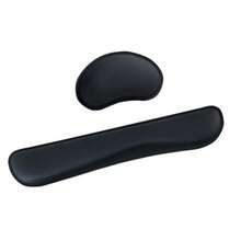 Keyboard Wrist Rest, Memory Foam Keyboard Wrist Rest, Smooth Fiber Keyboard Wrist Rest, Ergonomic Keyboard And Mouse Pad Set, Easy To Type, Relieves Hand Friction And Discomfort, Suitable For Laptops, Office, Study And Gaming, And Home Use. - Black - View 8