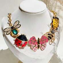 Manbara Silver Plated Two Tone Chunky Chain Vintage Jesus Pendant Choker Catholic Religion St. Benedict Faux Pearl Beaded Necklace Wristband Prayer Beads Adjustable Cord Men Women Jewelry - 玻璃項鍊 - 查看 5