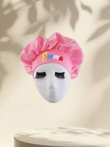 LICVIC 个性化浴帽，定制姓名睡帽，定制缎面睡帽，女士睡帽，可定制发帽，卷发睡帽，缎面发带，美容帽，情人节礼物，生日礼物，时尚，舒适，浴室，卧室，精致，男士，女士，母亲节礼物 - 彩色 - 查看 18