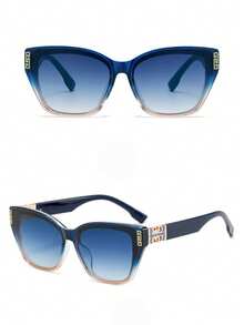 一副复古时尚眼镜，轻便舒适，多种颜色可选，时尚中性配饰，简约镜框设计 - 彩色 - 查看 11