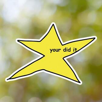 5 st. "Your Did It Star Meme Sticker" Roliga Meme Star Hydroflask-klistermärken Motivation Positivt Utstansade Vattentäta Vinylklistermärken För Vattenflaska Tumbler Telefonfodral Laptop Bilar, Telefoner | Perfekt present till bokälskare och läsare, För återkomst till skolan, Bokälskare Presenter, Konst, Målningar, Vasdekorationer, Skämtpresent Till Jobbet Eller Motiverande Påminnelse