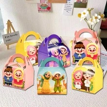 12/24pcs - Middle Eastern Holiday Gift Boxes, Cartoon Mid-Autumn Festival Gift Paper Boxes, Ramadan Celebration Return Gift Boxes, Eid Al-Fitr Packaging Paper Boxes, Ramadan Holiday Party Gift Boxes, Suitable For Gifts, Candies And Other Items - Multicolor - View 2