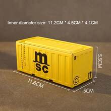 Organizador de escritorio de oficina, caja de almacenamiento de hierro multifuncional, decoración del hogar, contenedor de almacenamiento de hierro compacto, organizador de escritorio creativo - A1 - Ver 4