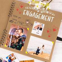 Bstorify Large Scrapbook, 11 X 11 Inch, 40 Sheets (80 Pages) Brown Thick 200 GSM Kraft Paper, Memory Book, Ribbon Closure - Ideal For Your Scrapbooking, Art &Amp; Craft Projects - ColorC - View 7