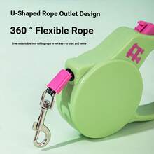 قيادة كلب قابلة للسحب، قيادة سير كلب تمتد تلقائيًا لكلاب صغيرة/متوسطة الحجم، حزام صدر للكورجي والشيبا إينو، مضاد للسحب - أخضر - مشاهدة 5