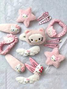 14/15pcs Set (Random Style) Cute Hair Clips, Including Bangs Clips, Perfect Gifts For Valentine's Day, Women's Friendship Day, Carnival, Friends, Lovers, Party Supplies - Multicolor - View 1