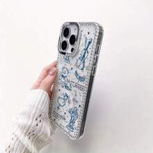 Funda de Teléfono Retro con Diseño de Oso y Estrella de Tema Oscuro con Diamantes Brillantes y IMD, con un Gran Agujero y Borde Transparente con Diamantes, Compatible con iPhone 16 Pro Max, 15, 14 Plus, 13, 12 y 11.Perfecto como regalo de Navidad, regalo de Año Nuevo, regalo de Pascua, regalo de Halloween, o para amigos y familiares. - transparente - Ver 9