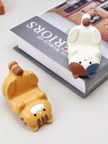 1 suport de telefon pentru ramă de ochelari, cu suport orizontal drăguț cu pisică, disponibile în mai multe stiluri, compact, convenabil, stabil și adorabil, poate fi folosit ca decor și suport de telefon, potrivit pentru birou, birou de studiu, masă și toaletă, excelent pentru cadouri de ziua de naștere, sărbători, cupluri și aniversări. - Multicolor - Vizualizare 11