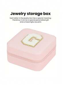 Travel Jewelry Organizer, Initial Jewelry Box, Customizable Letters, Multifunctional Jewelry Organizer, Jewelry Organization And Storage, Compact Jewelry Box, Makeup Organizer, Nail Polish Organizer, Travel Essentials, Cruise Essentials - Multicolor - View 23