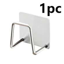 1/2/4 piezas Soporte de esponja de acero inoxidable, estante para utensilios montado en la pared, estante de almacenamiento de bolsa de bolas para fregadero de cocina (Plata) - Multicolor - Ver 10