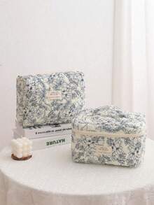 1pc/3pcs Handheld Makeup Bag, Makeup Bag, Makeup Bag, Travel Makeup Bag, Home Makeup Bag, School Makeup Bag, Dormitory Makeup Bag, Large Capacity Makeup Bag, Women's Makeup Bag, Makeup Storage Bag, Travel Storage Bag, Ultra Light, Durable, Expandable, Load Reducing, Acceptable, Suitable For Bedroom, Bathroom, Hotel, Travel, Lipstick, Brush, Phone, Coin, Home, Travel And School Use (L Size Is Too Small, It Is Recommended To Take XL Or XXL Size) - Multicolor - View 5