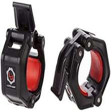 Mancuerna olímpica tipo mandíbula de bloqueo, abrazadera de mancuerna de liberación rápida, 2 unidades, Negro - Negro - Ver 8