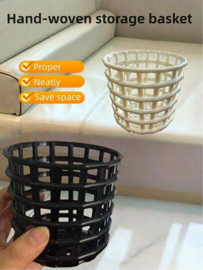 1 pieza Soporte minimalista y de moda para brochas de maquillaje, caja de pañuelos, caja de almacenamiento de pasta de dientes y artículos de tocador para el baño, estantería para la ducha