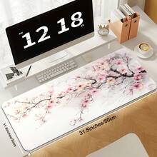 1 tấm lót chuột hình hoa anh đào, thảm trải bàn hoa hồng dễ thương, tấm lót chuột hình hoa anh đào cỡ lớn XXL, tấm lót bàn phím hoa xinh xắn, thảm trải bàn văn phòng dành cho nữ - Nhiều màu - Xem 7