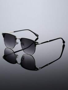 Half-Rim Eyebrow Frame Metal Glasses, Retro Punk Street Style, For Photo, Travel, Party, Daily Wear, Fishing, Skiing, Gift - Multicolor - View 8