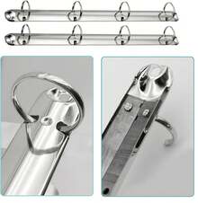 Carpetas A4 De Metal, 4 Uds. Carpetas De Anillas De Metal Tamaño A4 Carpetas Circulares Carpetas De Anillas De Hierro para Álbumes de Recortes de - 1 - Ver 4