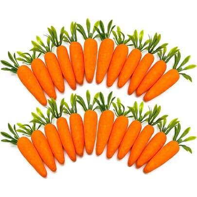 12 củ cà rốt mini nhân tạo trông như thật, cà rốt giả sống động như thật, thích hợp để trang trí lễ Phục Sinh, mô hình rau củ thực tế dùng cho trứng Phục Sinh, thỏ Phục Sinh, trang trí bàn tiệc tại nhà, trưng bày mẫu vật, đạo cụ chụp ảnh, trang trí bối cảnh, trang trí nhà cửa, trang trí tiệc theo chủ đề.