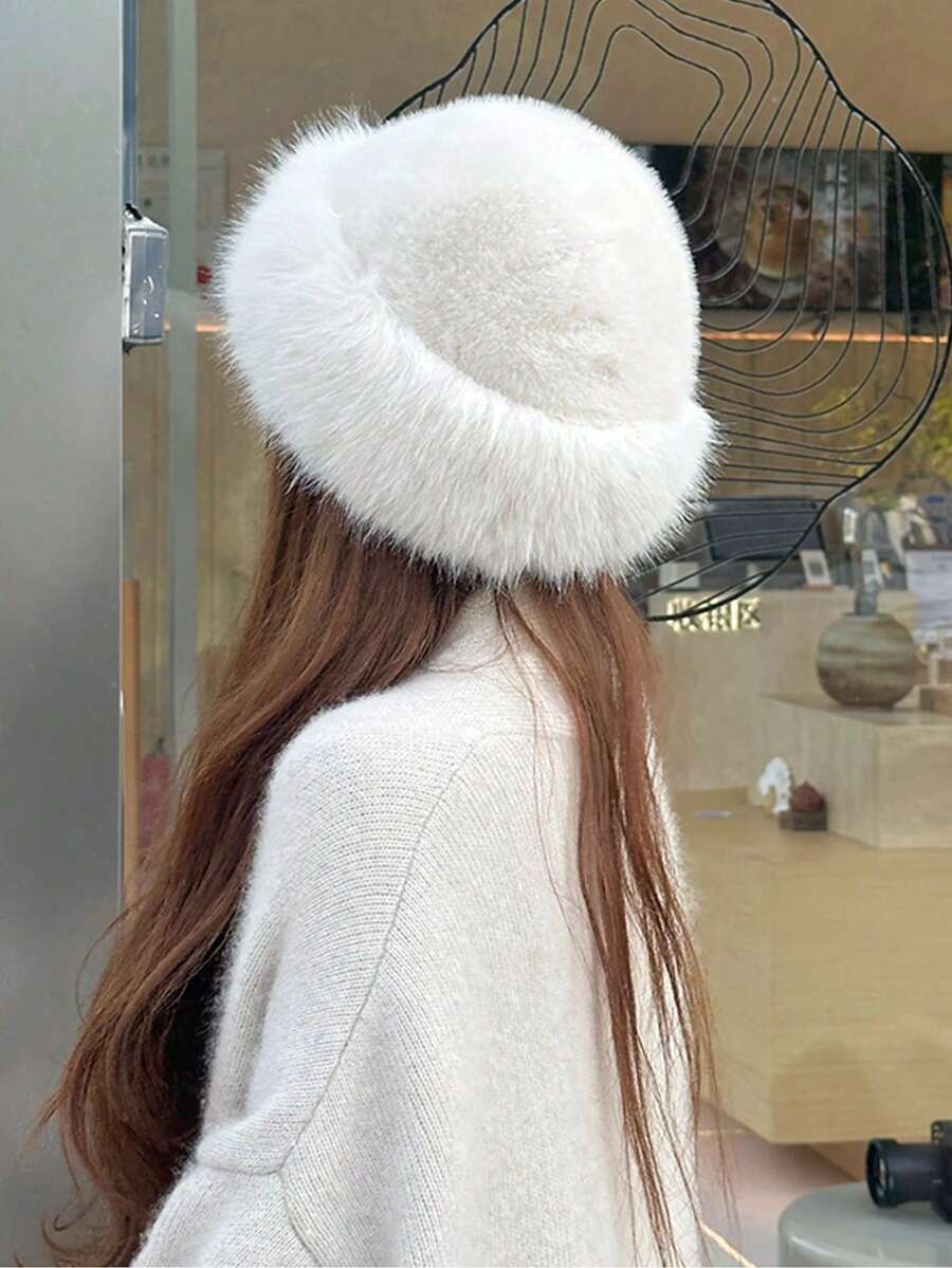 超柔软仿毛皮女士冬季保暖帽，舒适保暖，蒙古风雪帽