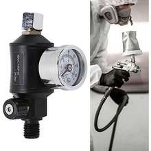 Filtro Regulador de Presión de Aire, Válvula de Ajuste Neumática con Pistola Pulverizadora de Calibre, Salida de Entrada NPT de 1/4 Pulgadas para Entusiastas de la Pintura - / - Ver 6