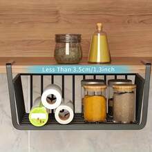 Extra Large Modern Storage Basket - No Assembly Required Hanging Organizer | Multi-Layer Mesh Design With Durable Metal Wire - Suitable For All Seasons, Space-Saving, Vertical Storage Solution For Kitchen, Dorm Desk, Etc. - Multipurpose Shelving Unit, Easy To Install - Multicolor - View 7